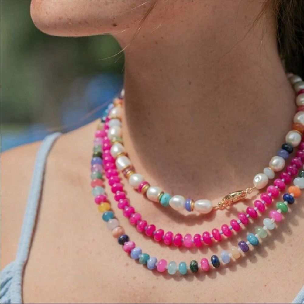 Bohemian rainbow necklace #1190 - Picture 6 of 6